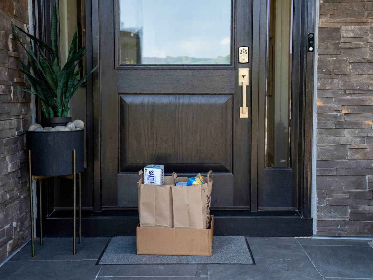 Package at a front door